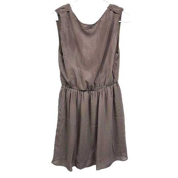 Alythea Tan Brown Sleeveless Surplice A-Line Mini Dress Women’s Size Small - Picture 5 of 9